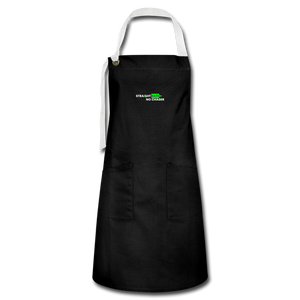 "Straight Eats. No Chaser." Artisan Apron - black/white