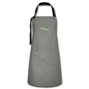 "Straight Eats. No Chaser." Artisan Apron - gray/black